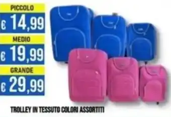 Trolley in Tessuto colori assortiti
