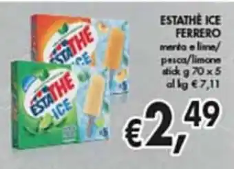 èccoMI Ferrero Estathè Ice Menta e Lime/Pesca/Limone stick g 70 x 5 offerta