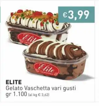 Prezzemolo e Vitale Elite Gelato Vaschetta vari gusti gr 1.100 offerta