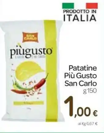 Carrefour San Carlo Patatine Più Gusto 150g offerta