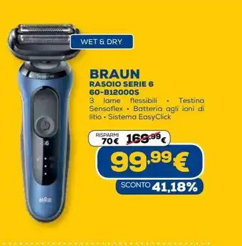 Braun rasoio serie 6 60-b12000s