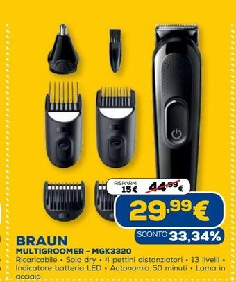 Euronics Braun multigroomer - mgk3320 offerta
