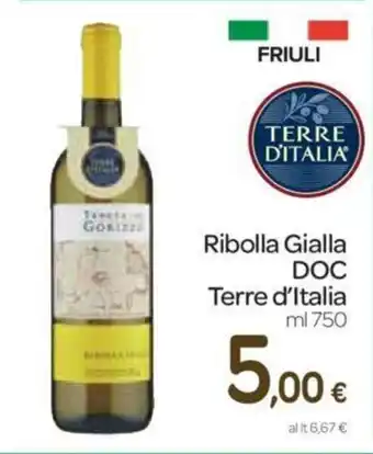 Carrefour Terre d'Italia Ribolla Gialla DOC 750ml offerta
