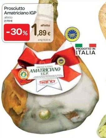 Carrefour Prosciutto Amatriciano IGP offerta