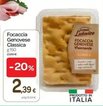 Carrefour Focaccia Genovese Classica 150g offerta