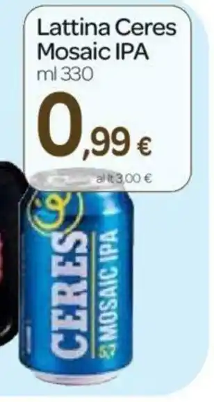 Carrefour Ceres Mosaic IPA Lattina 330ml offerta