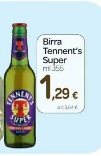 Carrefour Tennent's Birra Super 355ml offerta