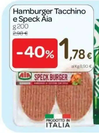 Carrefour Aia Hamburger Tacchino e Speck 200g offerta