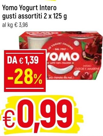 Famila Yomo Yogurt Intero Gusti Assortiti 2 x 125 g offerta