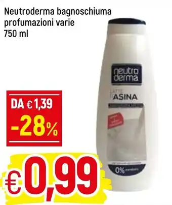 Neutroderma Bagnoschiuma Profumazioni Varie 750 ml