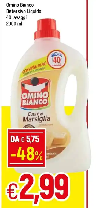 Famila Omino Bianco Detersivo Liquido 40 Lavaggi 2000 ml offerta