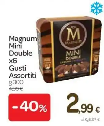 Carrefour Magnum Mini Double x6 Gusti Assortiti 300g offerta