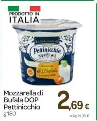 Carrefour Pettinicchio Mozzarella di Bufala DOP 180g offerta