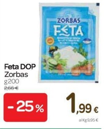 Carrefour Zorbas Feta DOP 200g offerta