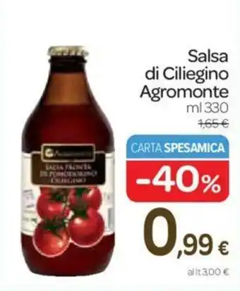 Carrefour Agromonte Salsa di Ciliegino 330ml offerta