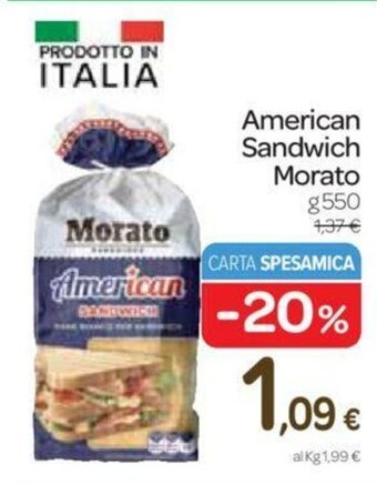 Carrefour Morato American Sandwich 550g offerta