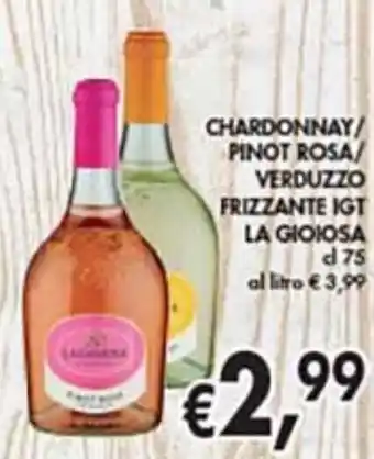 La Gioiosa Chardonnay/Pinot Rosa/Verduzzo Frizzante IGT cl 75