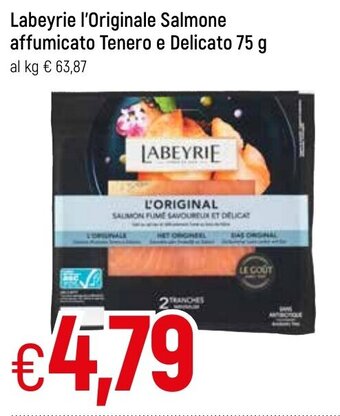 Labeyrie l'Originale Salmone Affumicato Tenero E Delicato 75 g