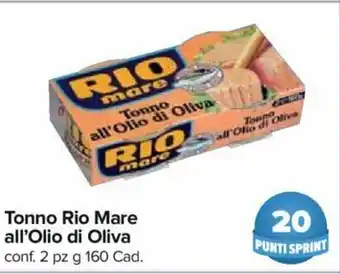 Carrefour Rio Mare all'Olio di Oliva Tonno 2pz 160g offerta