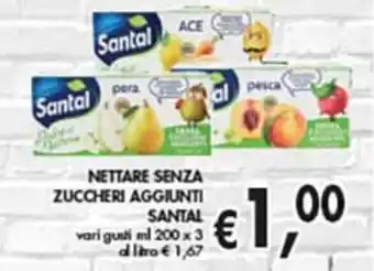 Santal Nettare Senza Zuccheri Aggiunti vari gusti ml 200 x 3