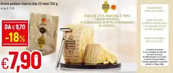 Famila Grana padano riserva dop 20 mesi 700 g offerta
