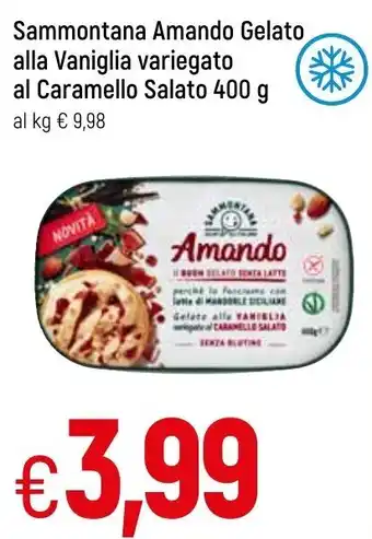 Famila Sammontana Amando Gelato alla Vaniglia variegato al Caramello Salato 400g offerta