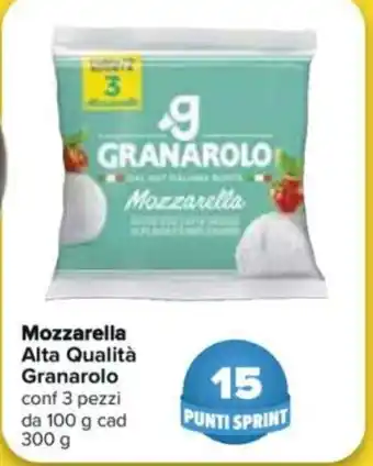 Carrefour Granarolo Mozzarella Alta Qualità 3 pezzi 100g/300g offerta