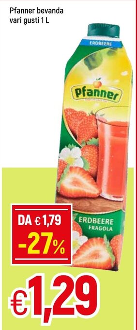 Famila Pfanner bevanda vari gusti 1 L offerta