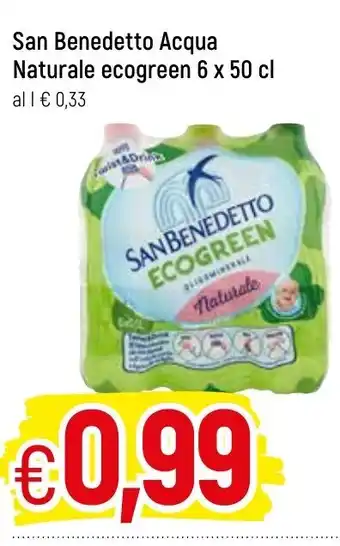 Famila San Benedetto Acqua Naturale ecogreen 6 x 50 cl offerta