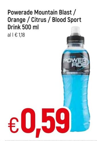 Powerade Mountain Blast/ Orange/ Citrus / Blood Sport Drink 500 ml