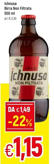 Famila Ichnusa Birra Non Filtrata 500ml offerta