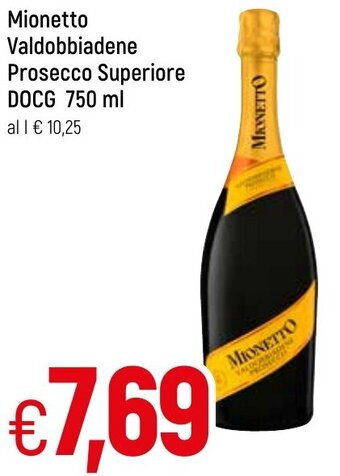 Famila Mionetto Valdobbiadene Prosecco Superiore DOCG 750 ml offerta