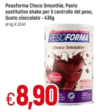 Famila Pesoforma Choco Smoothie, Pasto sostitutivo shake per il controllo del peso,Gusto cioccolato 436 g offerta