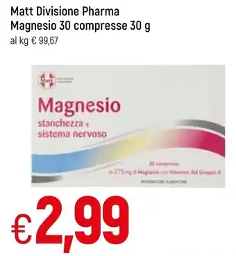Famila Magnesio Matt Divisione Pharma 30 compresse 30 g offerta