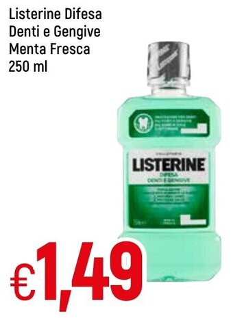 Famila Listerine Difesa Denti e Gengive Menta Fresca 250 ml offerta