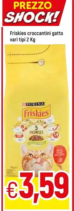 Famila Friskies croccantini gatto vari tipi 2 kg offerta