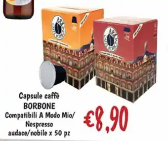 Borbone Capsule caffè Compatibili A Modo Mio/Nespresso 50 pz
