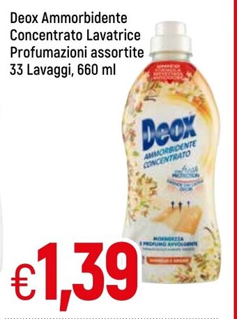 Famila Deox Ammorbidente Concentrato Lavatrice Profumazioni assortite 33 lavaggi 660 ml offerta