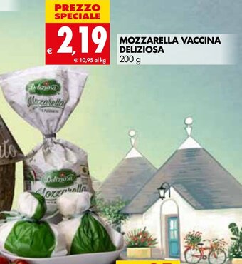 Tigros Mozzarella Vaccina Deliziosa 200 g offerta
