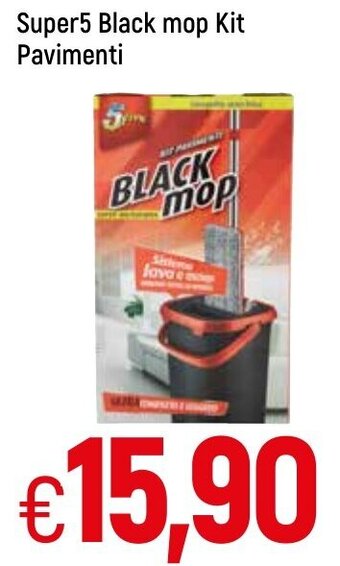 Famila Super5 Black mop Kit Pavimenti offerta