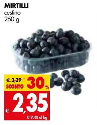 Mirtilli cestino 250 g