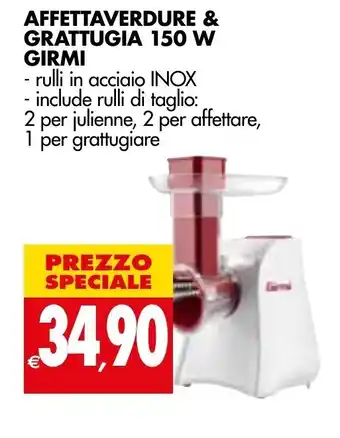 Tigros Girmi Affettaverdure & Grattugia 150 W offerta