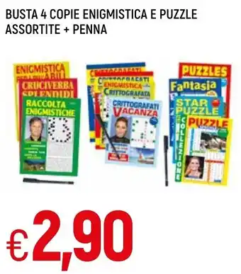 Busta 4 Copie Enigmistica E Puzzle Assortite + Penna