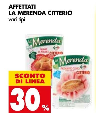Tigros Citterio Affettati la Merenda vari tipi offerta