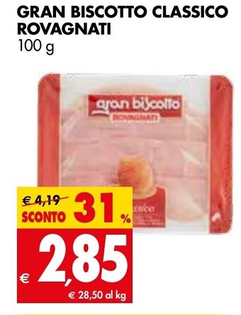 Tigros Rovagnati Gran Biscotto Classico 100 g offerta