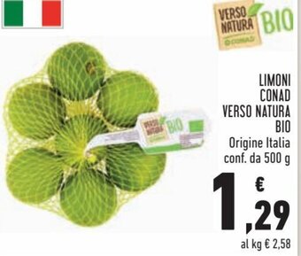 Conad Conad Limoni Verso Natura Bio 500 g offerta