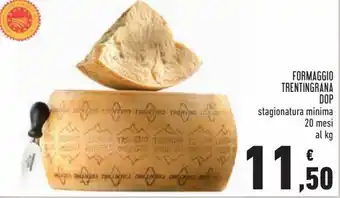 Conad Formaggio Trentingrana DOP stagionatura minima 20 mesi al kg offerta