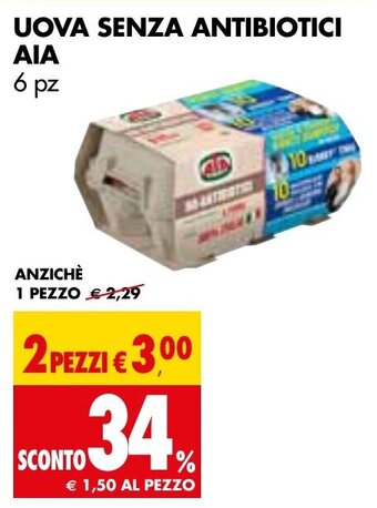Tigros Aia Uova Senza Antibiotici 6 pz offerta