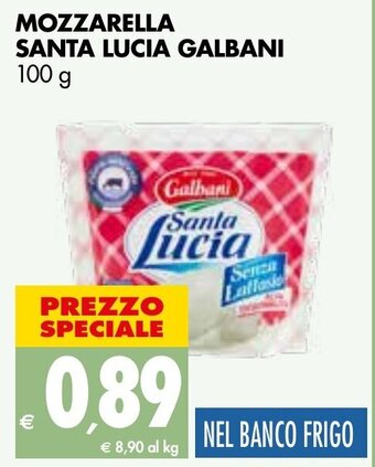 Tigros Galbani Santa Lucia Mozzarella 100 g offerta