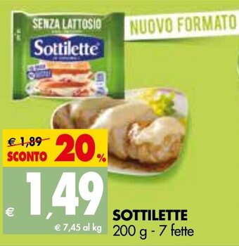 Tigros Sottilette 200 g 7 fette offerta